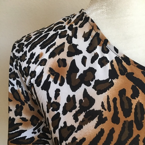 Leopard Print One Shoulder Dress - Picture 2 of 4